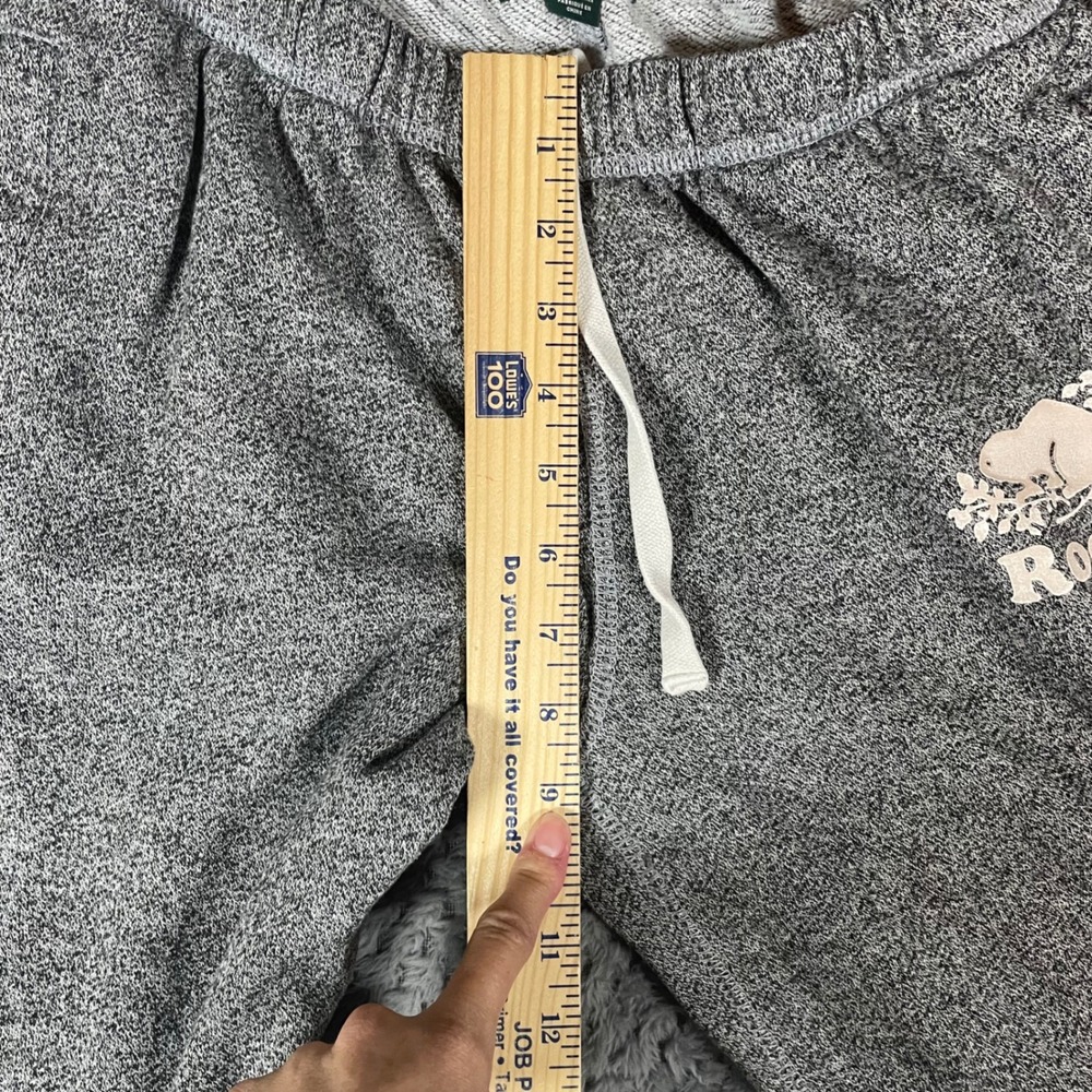 Roots Canada Sweatpants Womens Medium Gray Jogger Logo Lounge Activewear Comfort - Picture 8 of 8